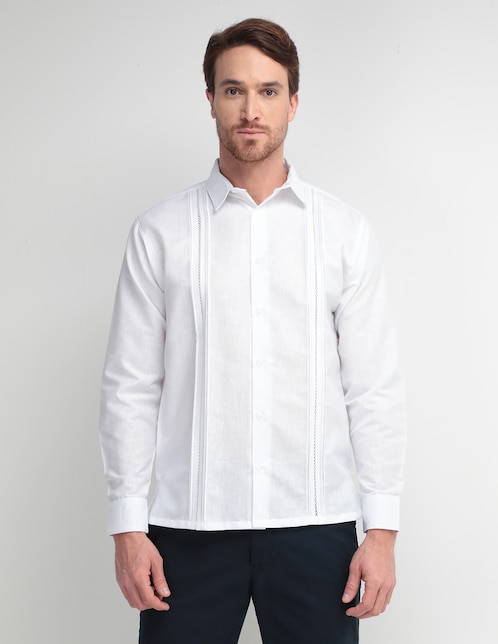 Guayabera manga larga Gianfranco Dunna para hombre