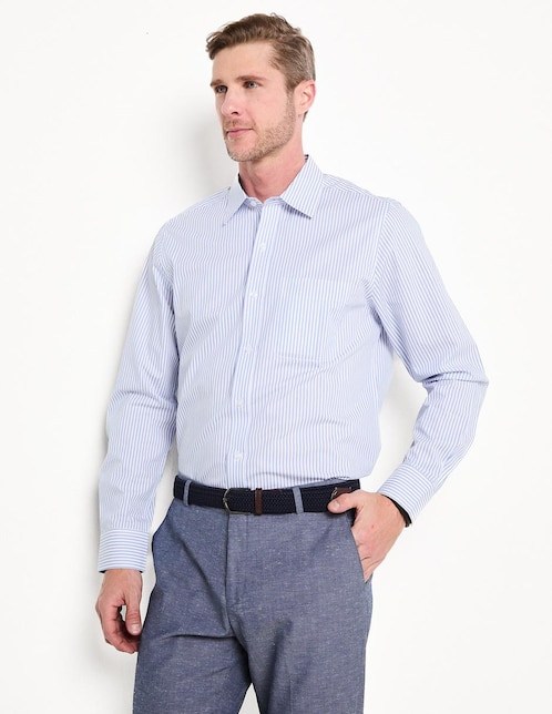 Camisa casual manga larga para hombre 1