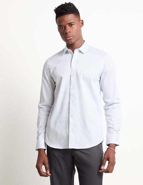Camisa casual de algodón manga larga para hombre 1