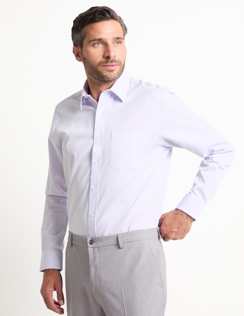 Camisa casual de algodón manga larga para hombre 1