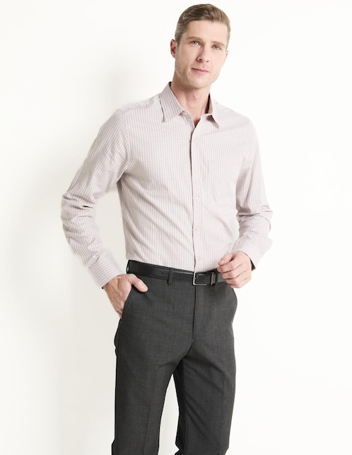 Camisa casual de algodón manga larga para hombre 1