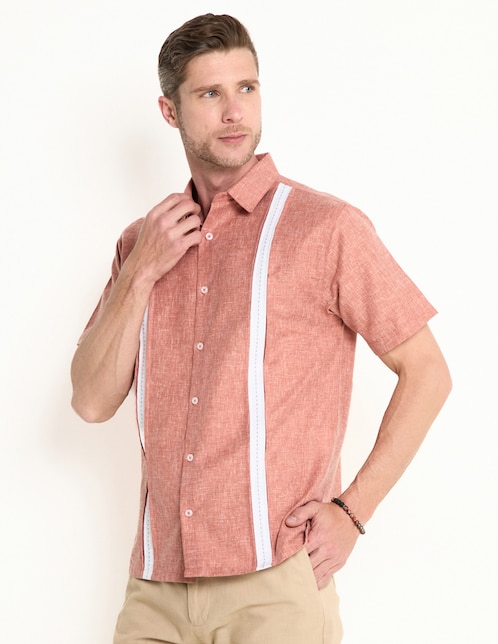 Camisa casual Gianfranco Dunna de algodón manga corta para hombre