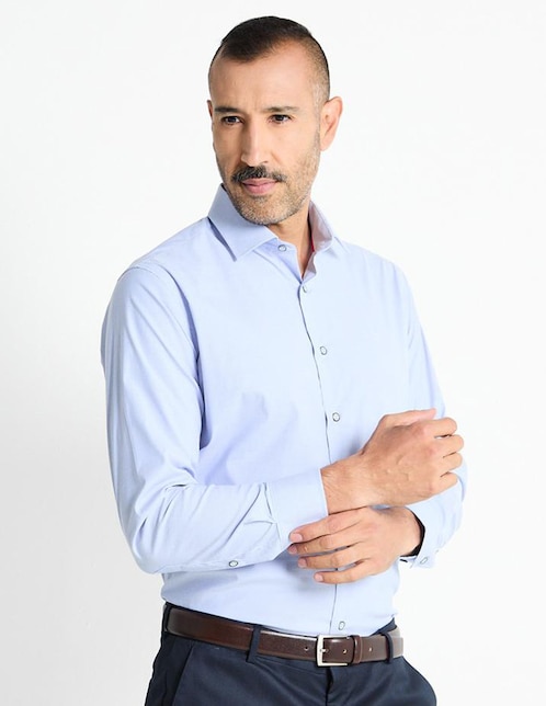Camisa business casual Pierre Cardin manga larga para hombre