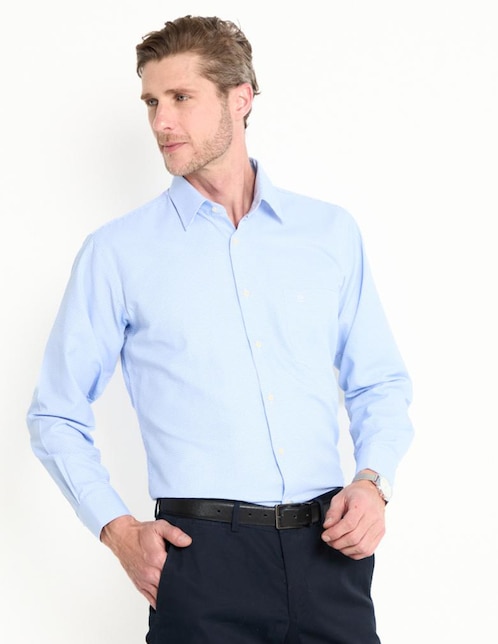Camisa de vestir Pierre Cardin manga larga para hombre