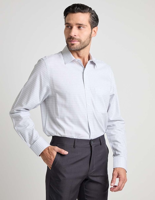Camisa casual manga larga para hombre 1