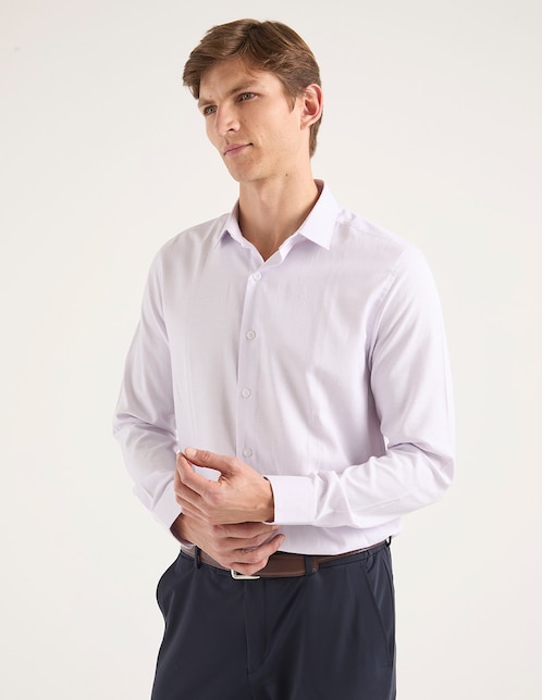 Set camisa casual de algodón manga larga para hombre 1