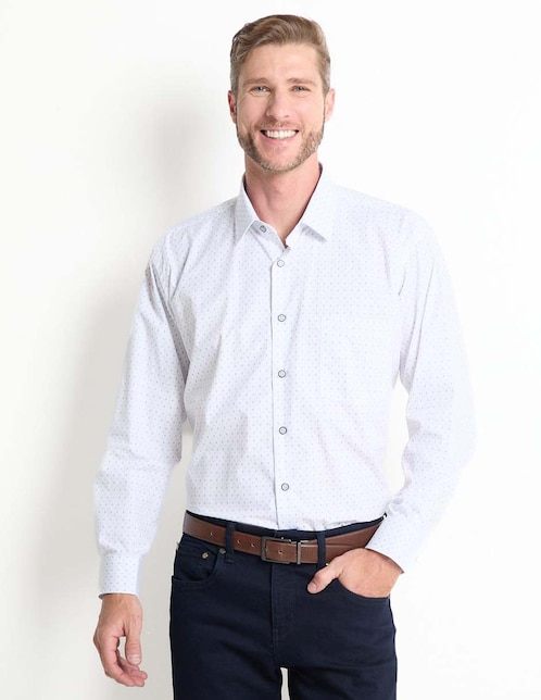 Camisa de vestir Pierre Cardin manga larga para hombre