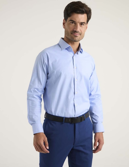 Camisa de vestir Pierre Cardin manga larga para hombre