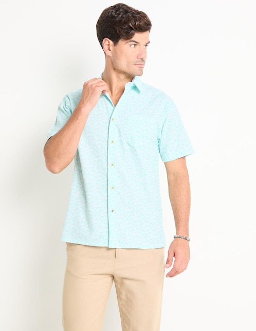 Camisa formal manga corta para hombre 1
