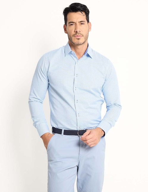 Camisa de vestir Parllieni manga larga para hombre
