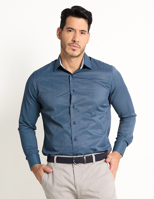 Camisa de vestir manga larga para hombre 1