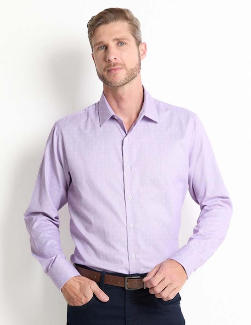 Camisa de vestir Parllieni manga larga para hombre