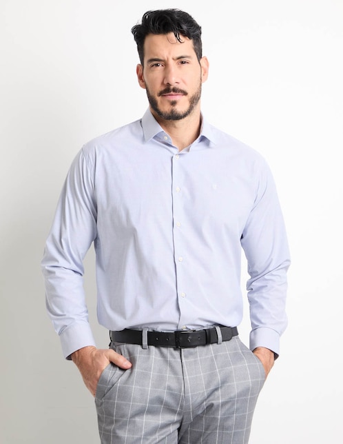 Camisa de vestir Pierre Cardin manga larga para hombre