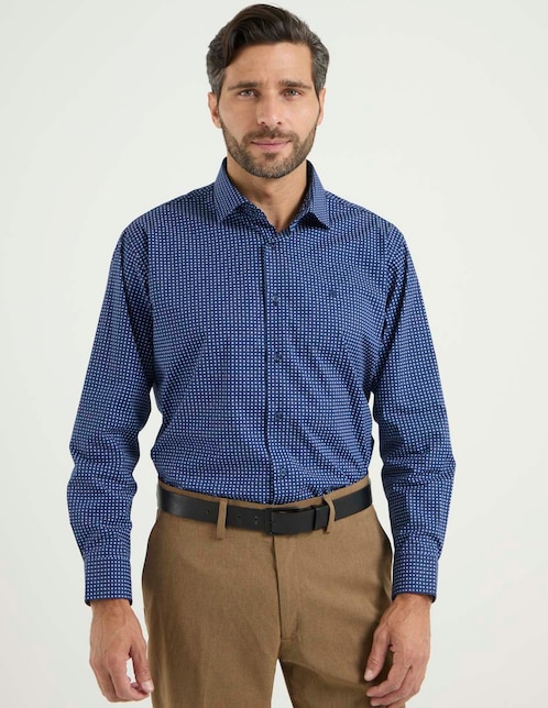 Camisa de vestir Pierre Cardin de algodón manga larga para hombre