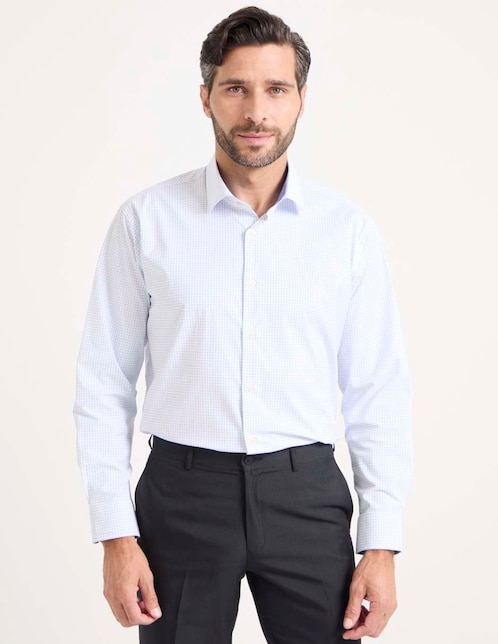 Camisa de vestir Pierre Cardin manga larga para hombre