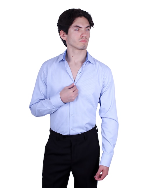 Camisa formal manga larga para hombre 1