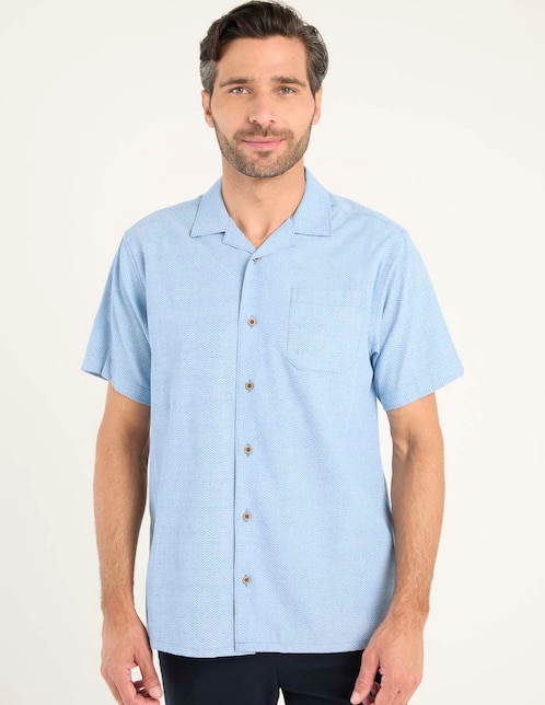 Camisa casual de algodón manga corta para hombre 1