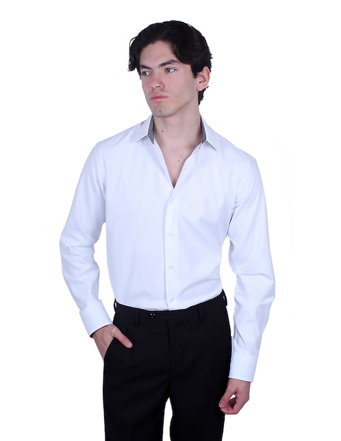Camisa formal Parllieni manga larga para hombre