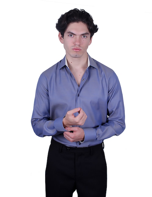 Camisa formal manga larga para hombre 1