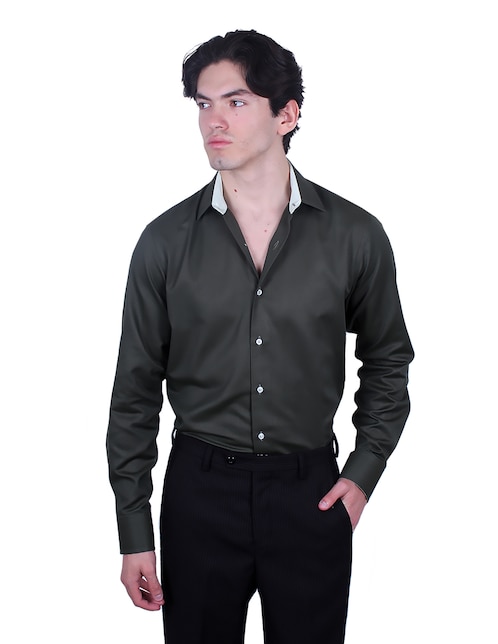 Camisa formal Parllieni manga larga para hombre