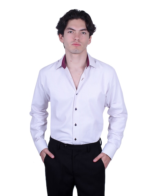 Camisa formal Parllieni manga larga para hombre