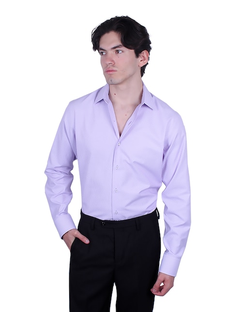 Camisa formal Parllieni manga larga para hombre