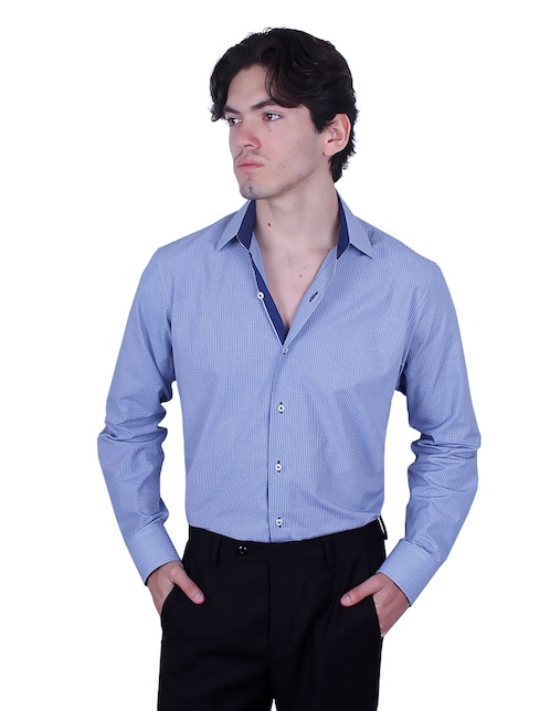 Camisa formal Parllieni manga larga para hombre