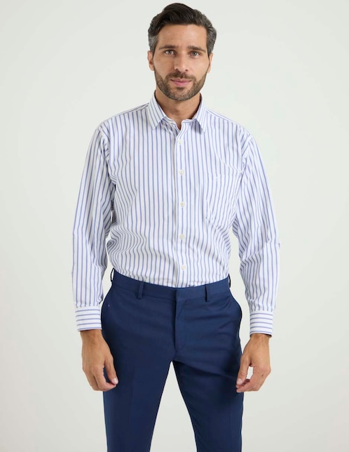 Camisa de vestir Pierre Cardin manga larga para hombre