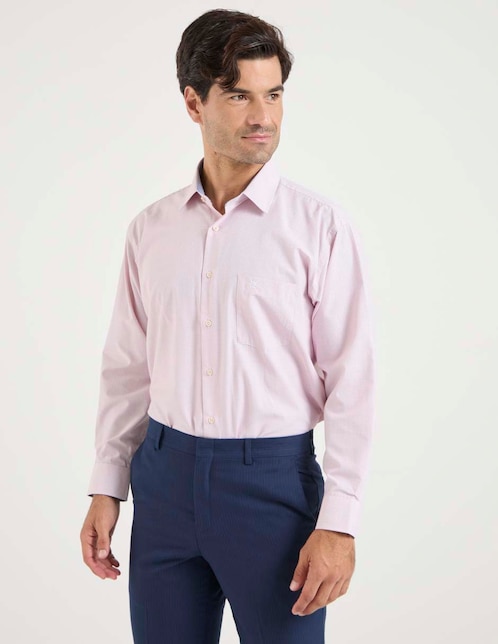 Camisa de vestir de algodón manga larga para hombre 1