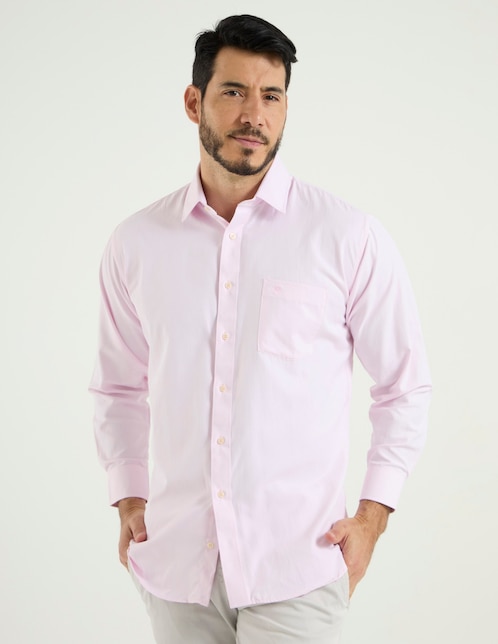 Camisa casual de algodón manga larga para hombre 1