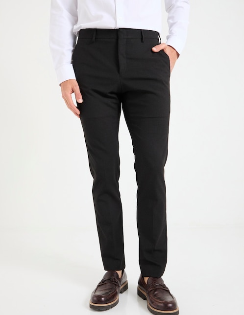 Pantalón de vestir slim de algodón para hombre 1