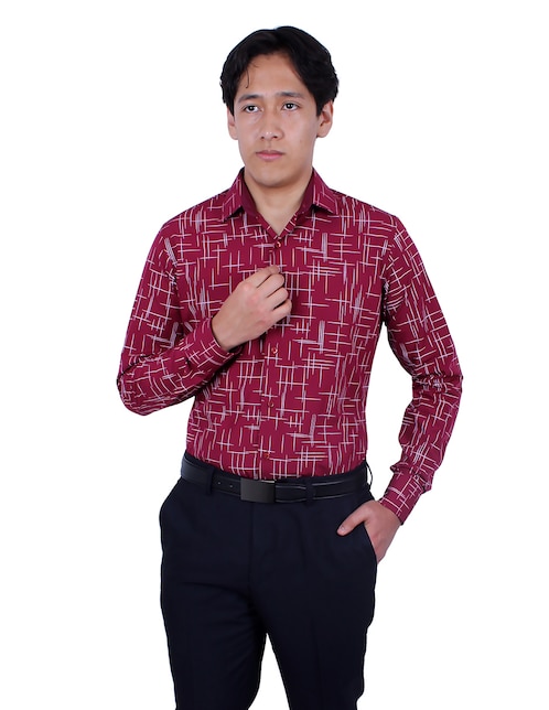 Camisa de vestir Parllieni manga larga para hombre