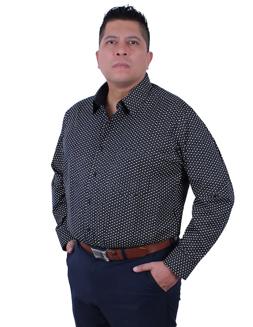 Camisa de vestir Parllieni manga larga para hombre