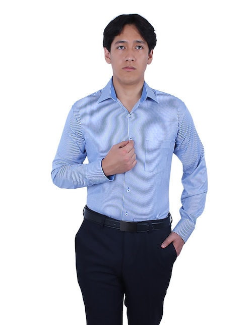 Camisa de vestir Parllieni manga larga para hombre