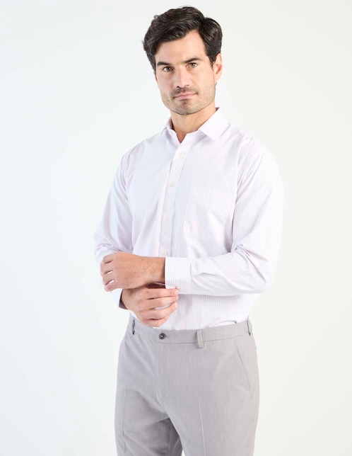 Camisa de vestir Pierre Cardin manga larga para hombre