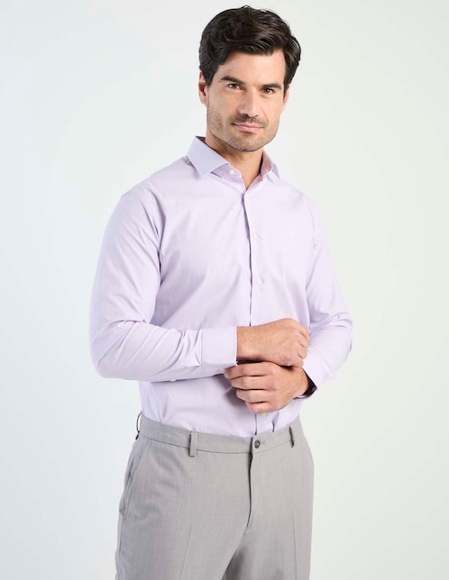 Camisa de vestir Pierre Cardin manga larga para hombre