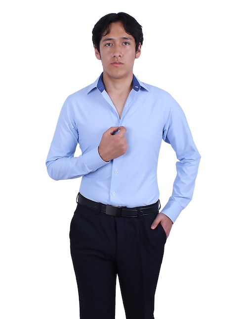 Camisa de vestir Parllieni manga larga para hombre