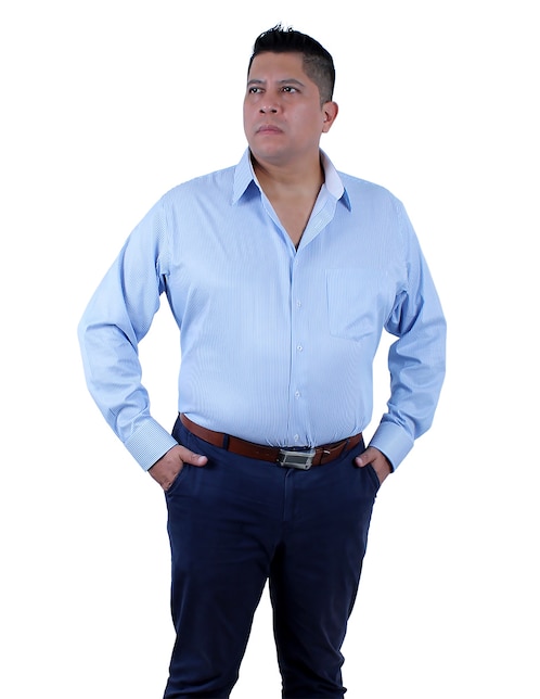 Camisa de vestir Parllieni manga larga para hombre