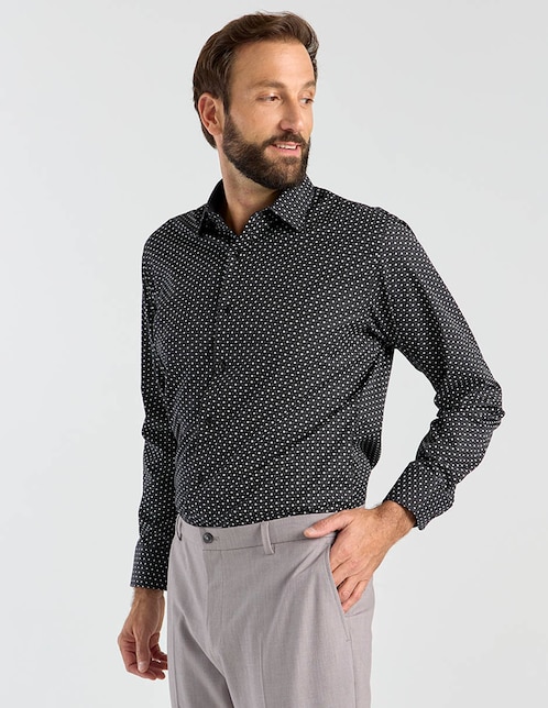 Camisa de vestir Parllieni manga larga para hombre