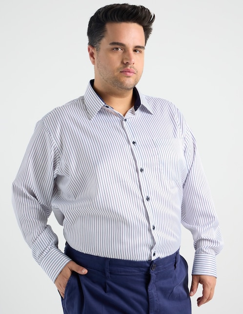 Camisa formal Parllieni manga larga para hombre