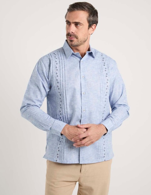 Guayabera manga larga para hombre 1