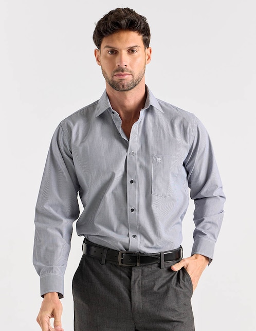 Camisa casual manga larga para hombre 1