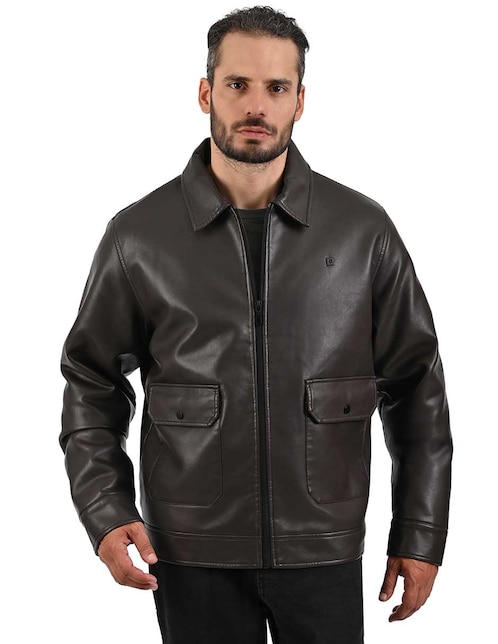 Chamarra casual impermeable con bolsillos para hombre 1