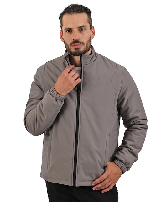Chamarra acolchada con bolsillos para hombre