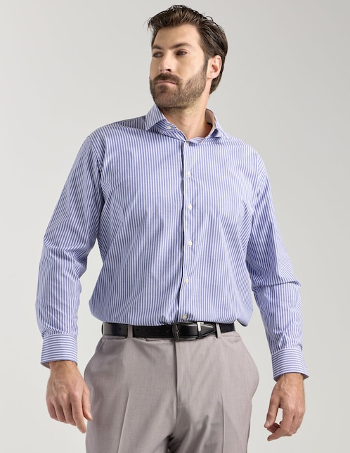 Camisa de vestir de algodón manga larga para hombre 1