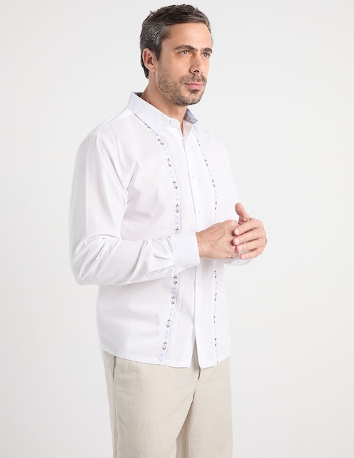 Guayabera manga larga Gianfranco Dunna para hombre