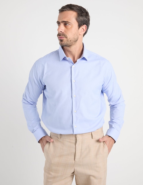 Camisa casual manga larga para hombre 1