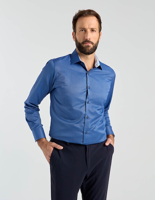 Camisa de vestir Parllieni manga larga para hombre