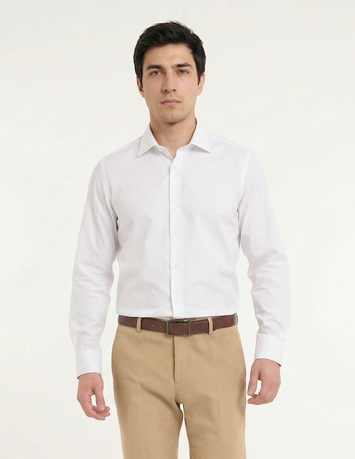 Camisa casual Contempo manga larga para hombre