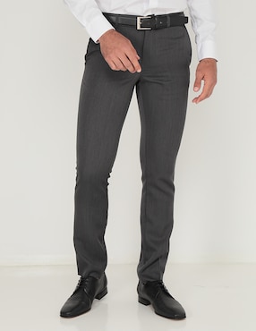 Pantalón De Vestir Para Hombre Formal Café Slim-Fit – Vittorio Forti